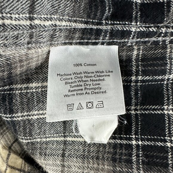 Eddie Bauer Shirt Mens TXL Plaid Cotton Flannel Button Down Relaxed Fit Pocket - Picture 6 of 8